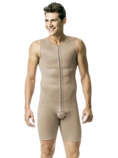 Men's Yoga Shaper with Legs, Front Opening with Neckline and Higher Armhole 3009/3041 YS AB