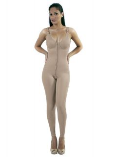 Yoga Shaper with ankle-length legs and front opening 3017AB