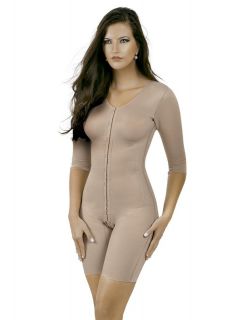 Yoga Shaper with Legs, Front Opening and Short Sleeves 3019MC